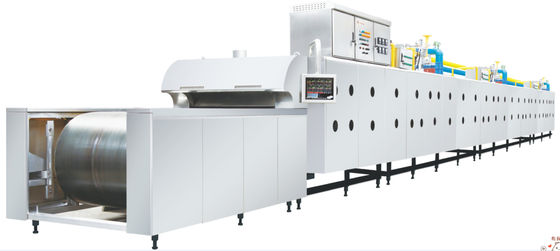 Gas Tight 220V 3m / Section Steel Belt Bakery Tunnel Lò nướng